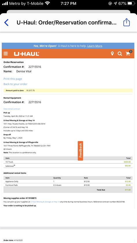 If you cancel within 24 hours, <b>U-Haul</b> may charge you $50 dollars but it is rare because the company usually puts a call through to customers to confirm their <b>reservation</b>. . Uhaul reservation cancellation